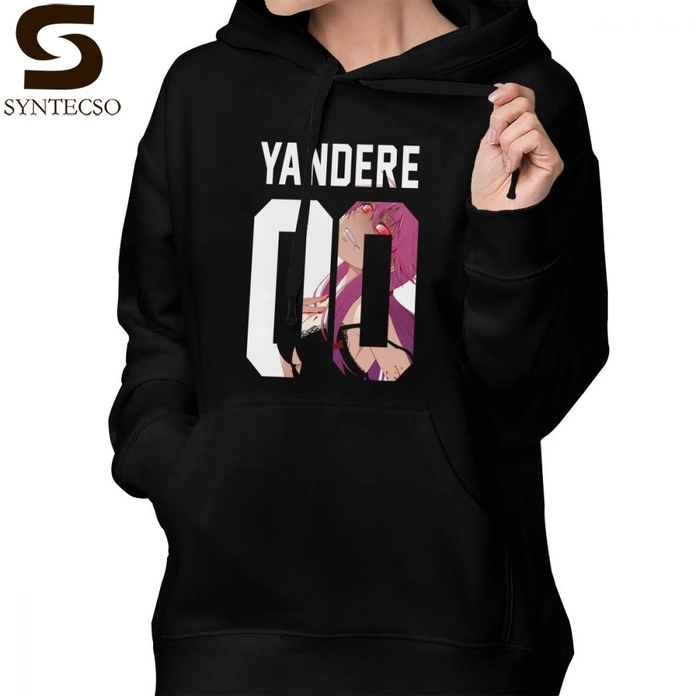 Японская манга Толстовка Yandere толстовки XL уличная толстовка женская с длинным рукавом серый хлопок Сексуальный графический пуловер Толстовка
