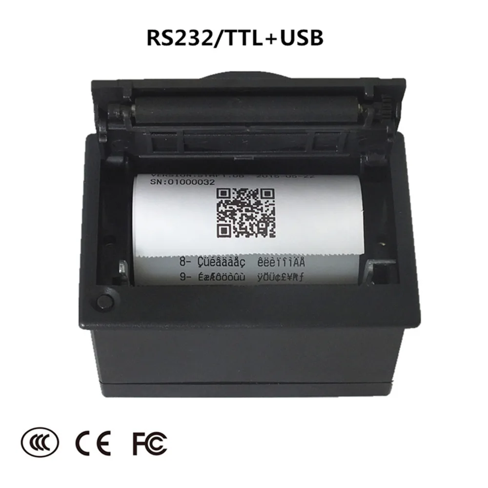 9V 5V 12V QR204 embedded thermal printer panel printer TTL RS232 PRINTERS (1)