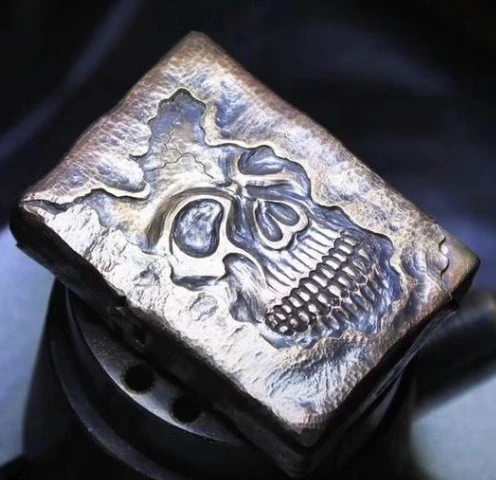 

SDGZ Steampunk 3D skull double side Deep Engraved lighters Thick heavy Handmade Arts Collection