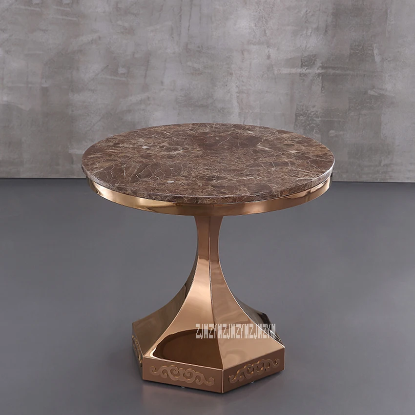 60cm Classic Modern Marble Top Tea Table Reception T Shape Round Coffee Table Center Dining Table Stainless steel Rack 60cm Classic Modern Marble Top Tea Table Reception T Shape Round Coffee Table Center Dining Table Stainless steel Rack