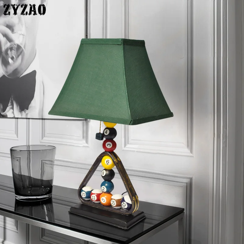 Индивидуальное творчество американские ретро настольные лампы для спальни прикроватная лампа мальчик лампа биллиард бар украшение гостиная настольные светильники