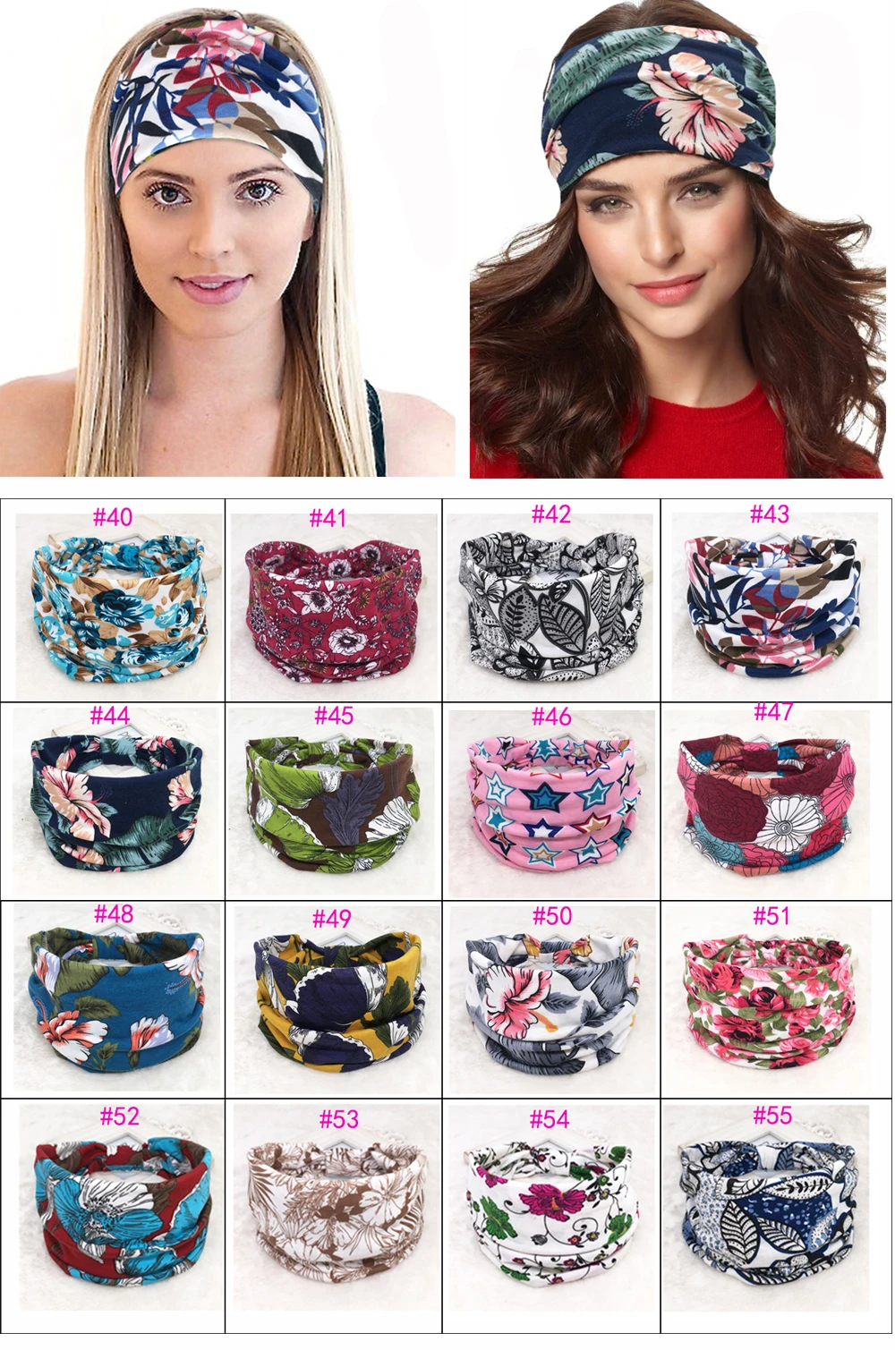 Bohemia BOHO Wide Cotton Stretch Women Headbands Headpiece Headwrap Turban Headwear Bandage Hair Bands Bandana Fascinator crocodile hair clips