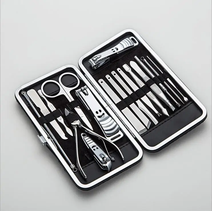 

12/15/17PCS/Set Stainless Steel Nail Art Manicure Tools Set Nails Clipper Scissors Tweezer Knife Manicure Sets For Nail Manicure