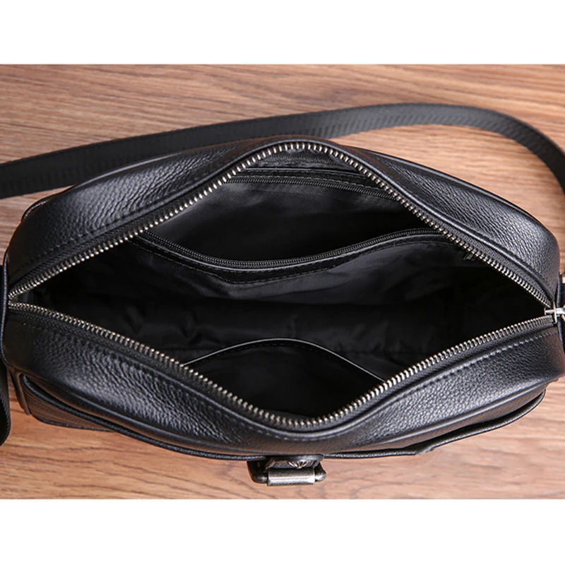 AETOO Men's leather casual fashion oblique cross package horizontal large capacity head layer Cowhide men's shoulder bag