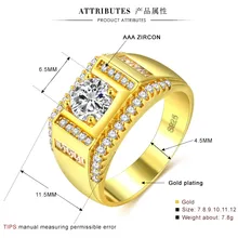 Мужской Чемпионат моды domineering мужчин алмаз микро-бриллиантовое кольцо большое каменное кольцо смена настроения