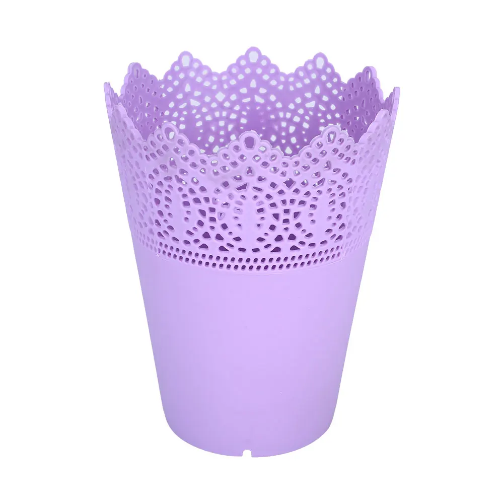 Розовый/белый/синий пластиковый стол аккуратный держатель Контейнер для ручек кружевная ваза для растений горшок цветочный горшок ручка контейнер ваза для цветов Органайзер
