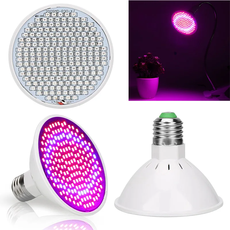 60 106 126 200 2Led Свет для выращивания гидропонное освещение с зажимом лампы растения
