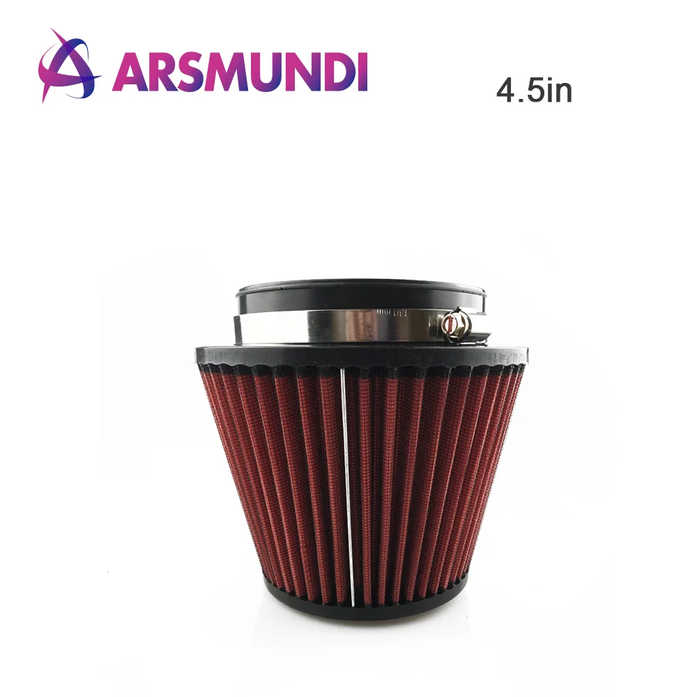 4.5in 115mm flow cold air intake air inlet air filter system mushroom head air filter 160mm high