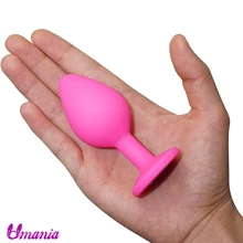 Umania Rhinestone Silicone Anal Plug Sex Products, Small Butt Plug Massager Erotic Sex Toys for Men Woman Adult
