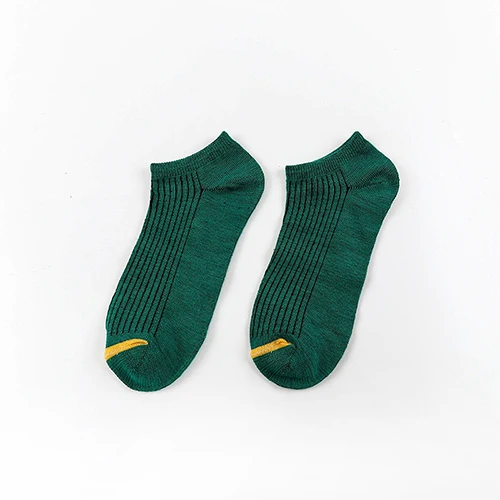 Мужские хлопковые носки Harajuku скейтборд хип-хоп клен носки с листьями для Для мужчин уличные женские короткие носки 5 пар/лот - Цвет: Green H