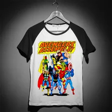 cartoon fashion style kidult style superhero avengers assemble baseball style t shirt summer cool tee