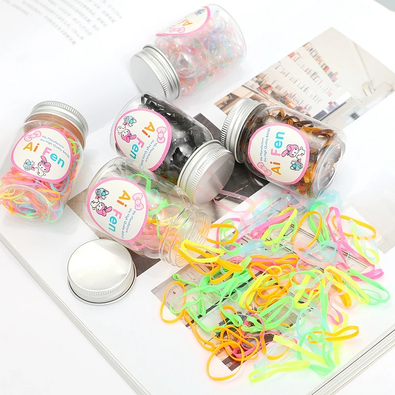 Children's rubber band disposable high elastic black rubber band baby