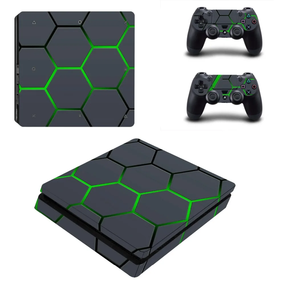 

PS4 Slim Vinyl Skin Sticker Decal Cover for PS4 Slim Playstation 4 Slim System Console and Controllers