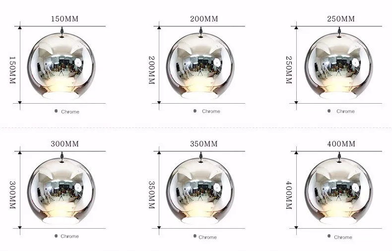Современный подвесной светильник, Круглый глобус, подвесной светильник, медный стеклянный зеркальный шар, подвесной светильник для кухни, гостиной, светильник, светильник