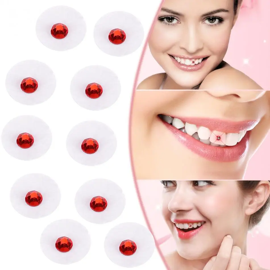 

10pcs/box Clear Dental Tooth Crystal Gem Set Crystal Shining Rhinestone Tooth Grills Dental Teeth Decoration Jewelry