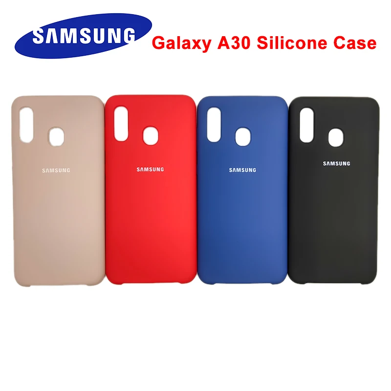 

Original Samsung Galaxy A30 2019 Case Liquid Silicone Case TPU Silky Soft-Touch Back Protective Cover For Samsung A30 A305F case
