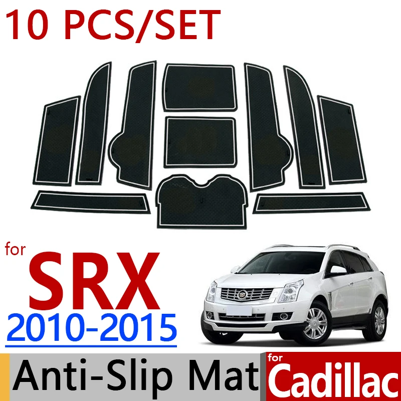 Для Cadillac SRX 2010-2015 противоскользящая резиновая чашка коврик для двери Route 66 2011 2012 2013