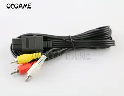 Ocgame 5 pcsc/lot Высокое качество 180 см 6ft AV ТВ RCA видео кабель для игры Cube для SNES gameCube для N64 64