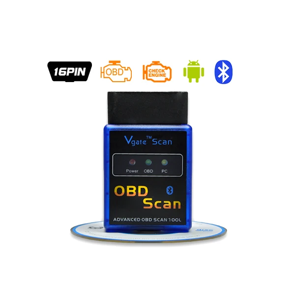 OBD V2.1 Мини ELM327 OBD2 Bluetooth Авто сканер OBDII 2 автомобиля ELM 327 Тестер диагностический инструмент для Android Windows Symbian - Цвет: OBD Scann