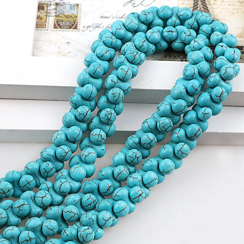 Камень ручной работы небесно-голубые бирюзы кость Howlite незакрепленные
