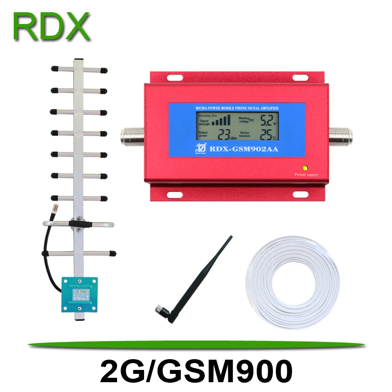 Cellphone GSM Repeater GSM900 MHz New Model LCD Display Mobile Phone 2G Signal Booster 2G/GSM 900MHz Yagi Antenna on Promotion