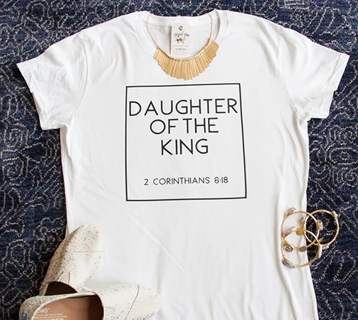 

sunfiz YF Daughter of The King Christian T Shirt Women Holly Bible Cute Graphic Tee Casual Tops Faith Jesus Aesthetic Clothes