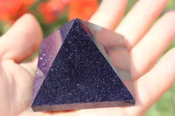 

102g quartz crystal blue sand crystal pyramid