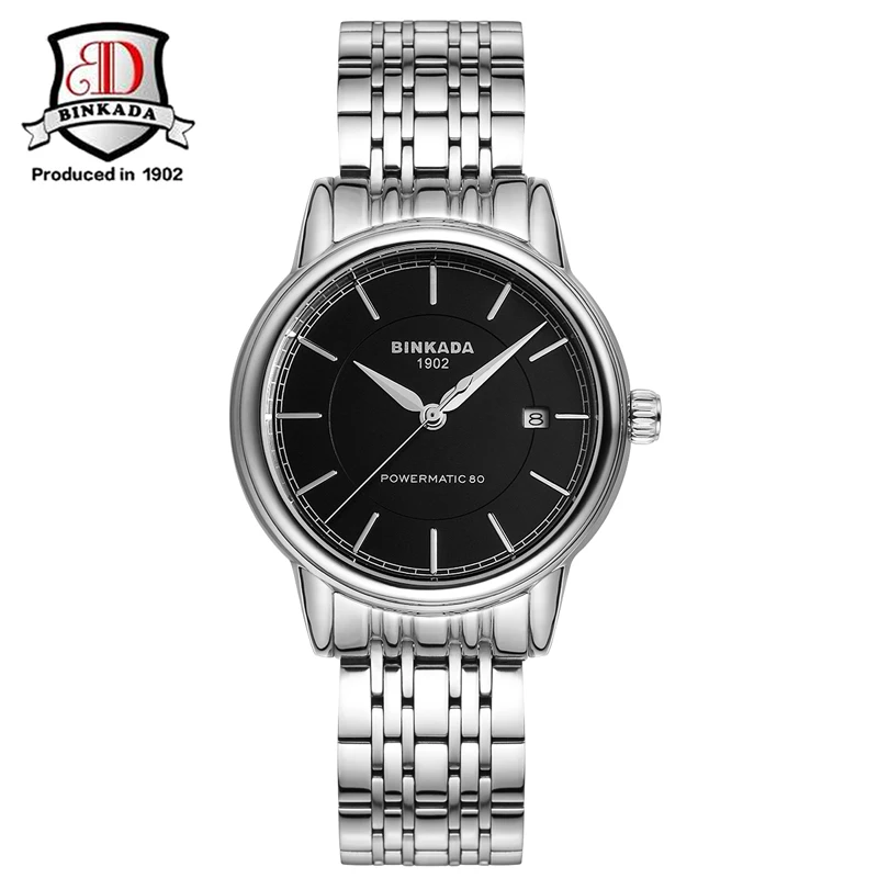 

2019 Auto Date Fashion Classic Black Leather Band Analog Mens Casual Clock Simple Design Watch Men Automatic Mechanical Watch