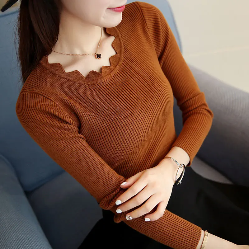 

High Quality Knitted Pullover Women's 2017 Autumn New Sweater Women Long Sleeve Sweater Female Knitted Jacket Casual O-neck Tops
