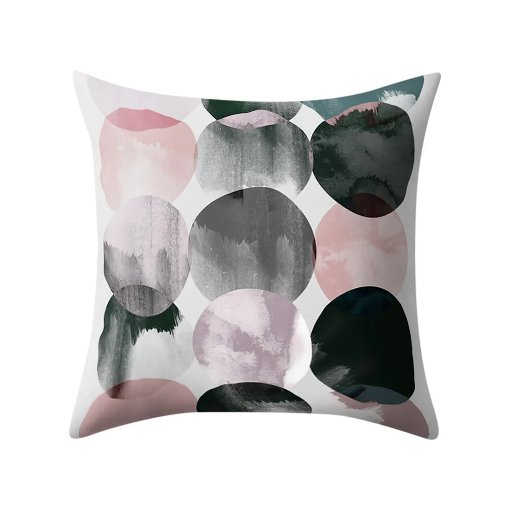

Simple Geometric Cushion Cover Colorful Abstract Pattern Cotton Polyester Pillow Case Nordic Style Home Decorative Pillows Cover