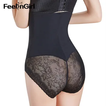 

FeelinGirl Sexy Butt Lifter Women Slimming Shapewear Body Shaper Boyshort Belly Control Panties Crotch Open High Waist Trainer-G