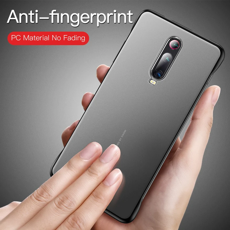 Чехол для Redmi K20 Pro Бескаркасный Прозрачный матовый металлический ударопрочный