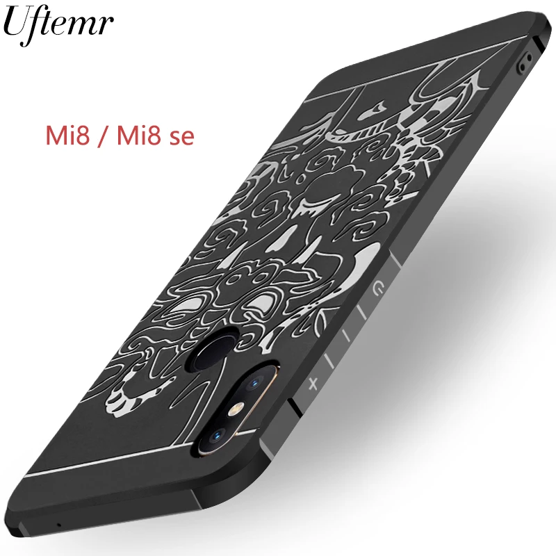 

Uftemr Phone Case for Xiaomi Mi 8 Cover Luxury 3D Dragon Soft Silicon back cover for Xiaomi Mi8 SE Cases Shockproof Armor Rubbe