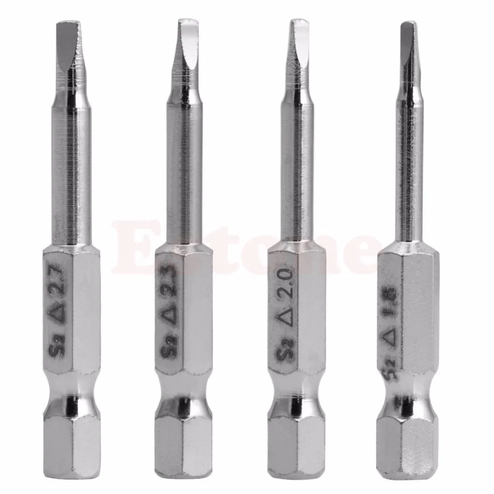 

New 4Pcs/Set Magnetic Triangle Head Screwdriver Bits S2 Steel 1/4 Hex Shank 50mm