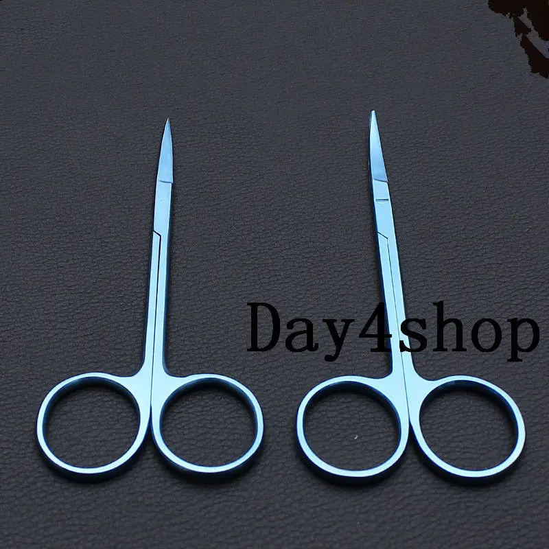 

2pc Titanium Iris Scissors Straight/Curved ophthalmic eye surgical instrument