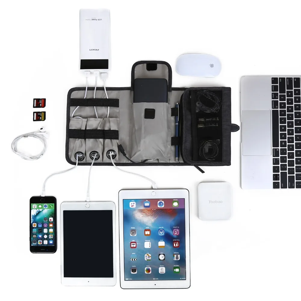 BAGSMART Hot Sale USB Cable Charger Tote Case Storage Bag Portable Digital Accessories Gadget Devices Travel Organizer Bags