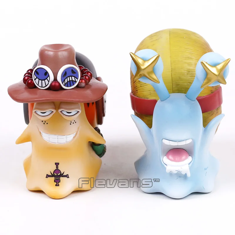 

Anime One Piece Monkey D Luffy and Ace Den Den Mushi Telephone PVC Figures Toys 2pcs/set