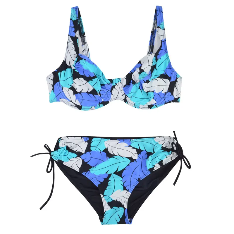 Polovi Sexy Feather Plus Size Swimwear Women Push Up Swimsuit Large