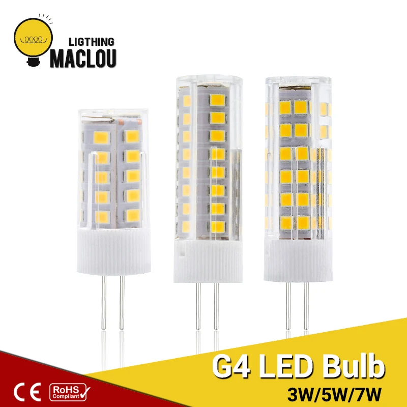 

G4 LED Bulb 220V 3w 5w 7w Halogen Ampoule LED G4 Corn Light Lamp Spotlight SMD2835 Replace Crystal Chandeliers For Home Lighting