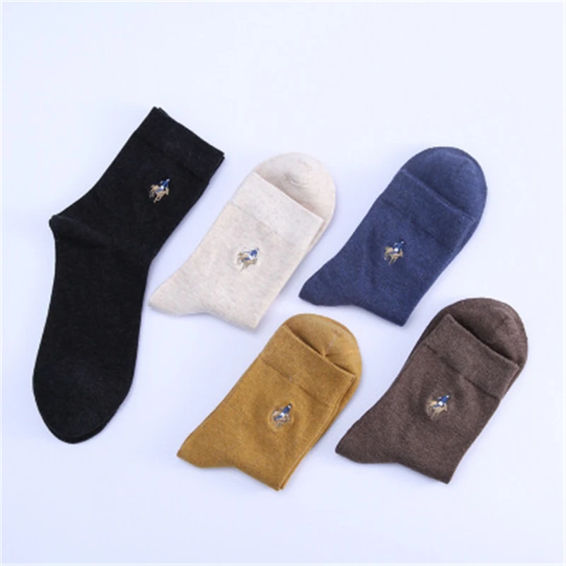 PIER POLOautumnwinter casual all-cotton socks for men plain cotton socks for men combed cotton socks middle stockings wholesale