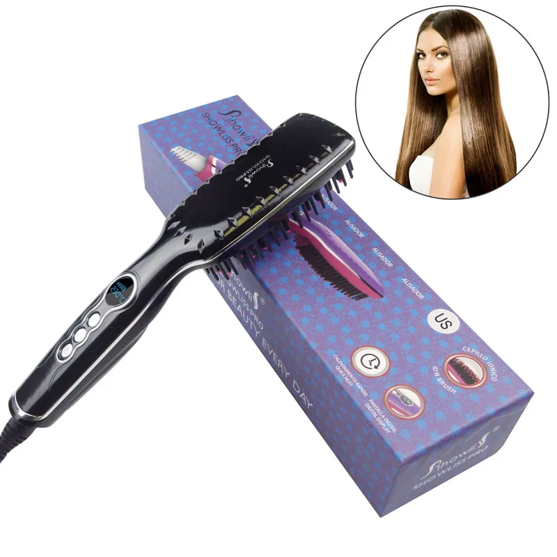Showliss Hair Straightening Brush Flat Iron Low Price High Qualityin