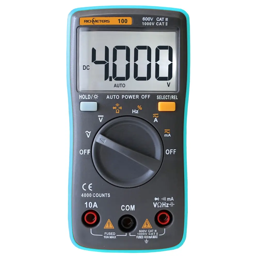 

TrueRMS Multimeter DMM DCAC Ammeter Voltmeter ohmmeter capacimetro Frequency Duty Tester Automatic Polarity Identification