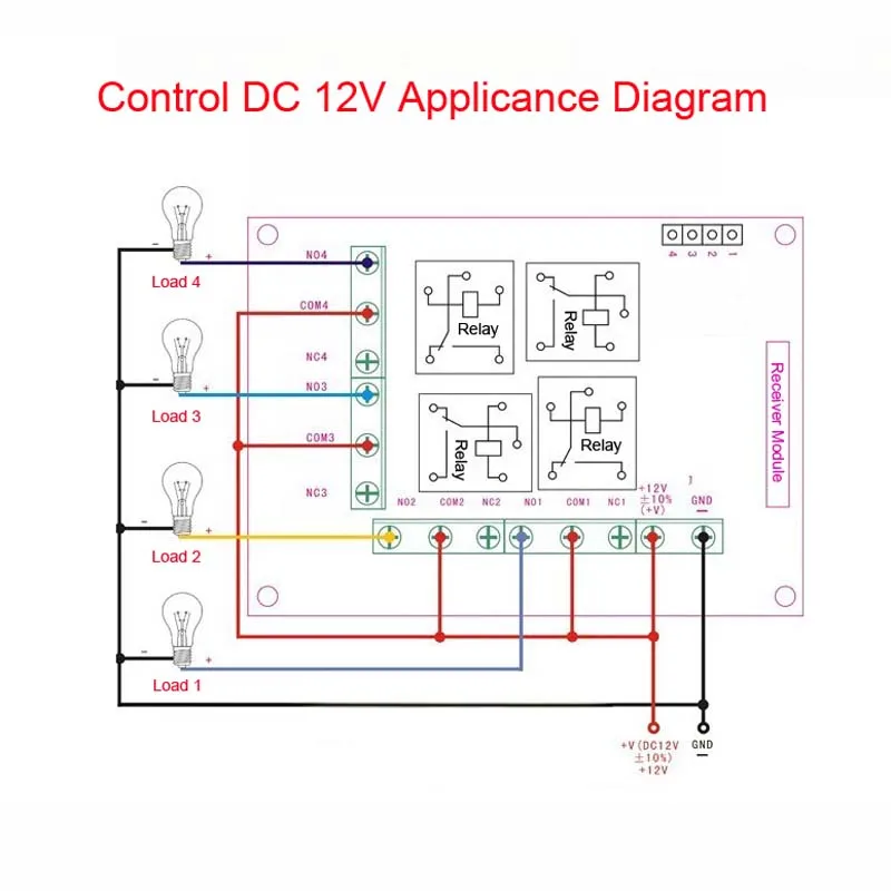 Смарт несколько DC 12V 24V 10A 315/433 MHz 4CH 4 CH беспроводное реле RF пульт дистанционного управления приемник+ 4 кнопки передатчик