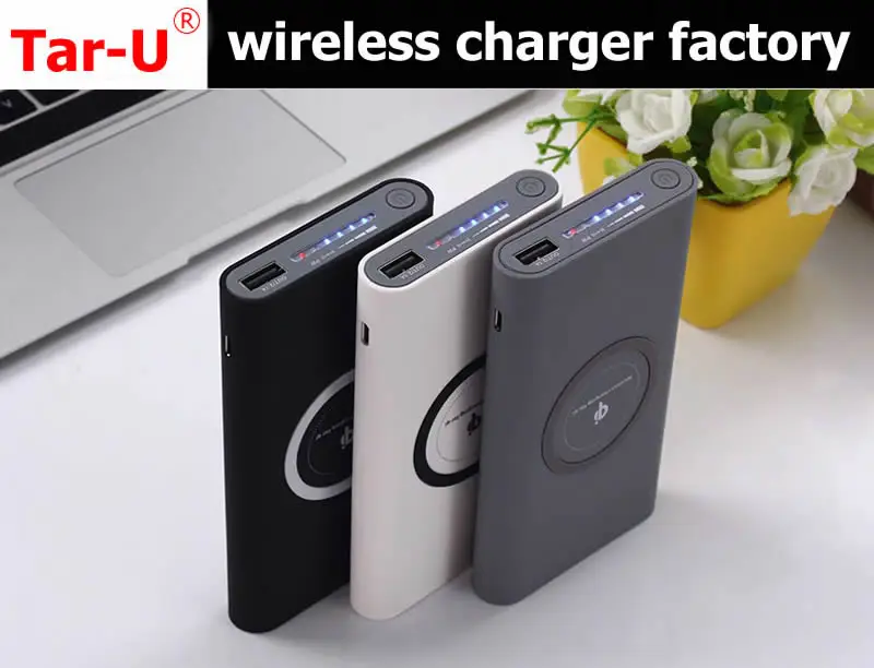 Tar-U 10000 mAh Универсальный Портативный power bank, 50 шт./лот Qi wireless power bank Dual USB внешний аккумулятор для iPhone X/XR SamsunS9