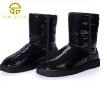 Classic Sparkles Snow Boots bling 3161 Fur Handmade Glitter Sequins decoration Plush Australia Winter black women’s Shoes