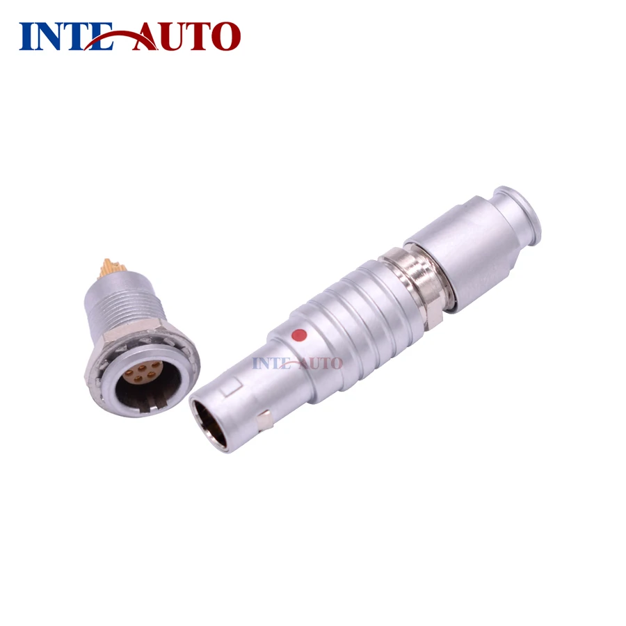 

M9 Metal Circular Push Pull Self-locking Connector, 6 Pins Cable Plug and Socket, Equivalent FTGG.0B.306 EZGG.0B.306