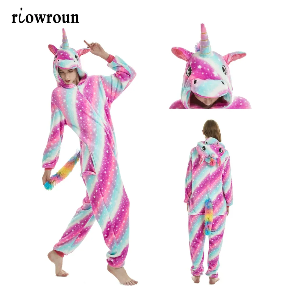 2018 New Onesie Wholesale Animal Kigurumi Stitch Unicorn onesies Adult