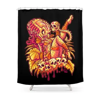

PREDATOR PINUP Shower Curtain Bath Products Bathroom Decor with 12 Hooks Waterproof
