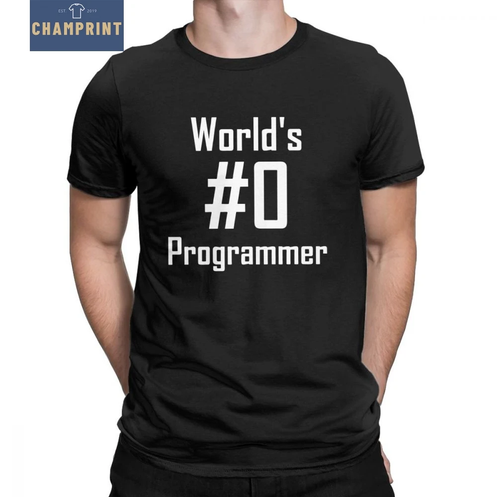 

Men T Shirts World's Programmer Vintage Short Sleeve Code Coding Funny Programming Tees Crew Neck Clothing 100% Cotton T-Shirt