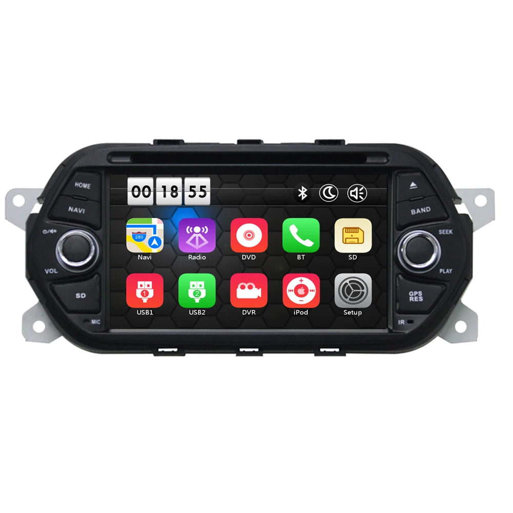 Perfect New model 2017! Two Din 7 Inch Car DVD Player For FIAT Egea With Canbus 3G USB Host Radio GPS RDS BT 1080P Map 1